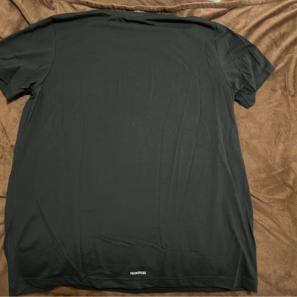 Adidas Men's Black Tee with Pale Blue Logo - Picture 9 of 9